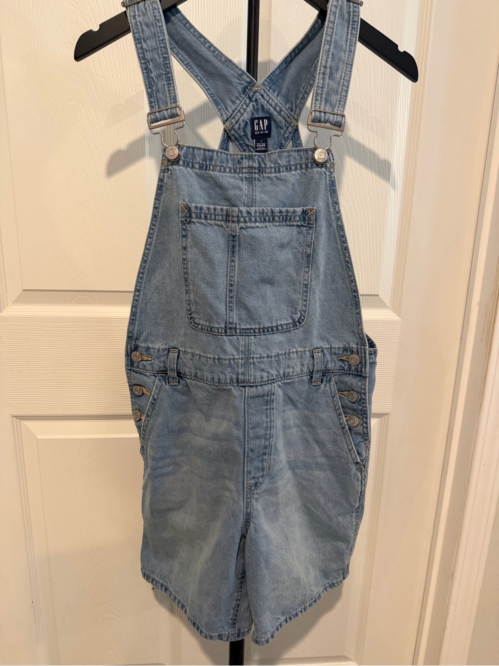GAP Denim Light Blue Short Overalls